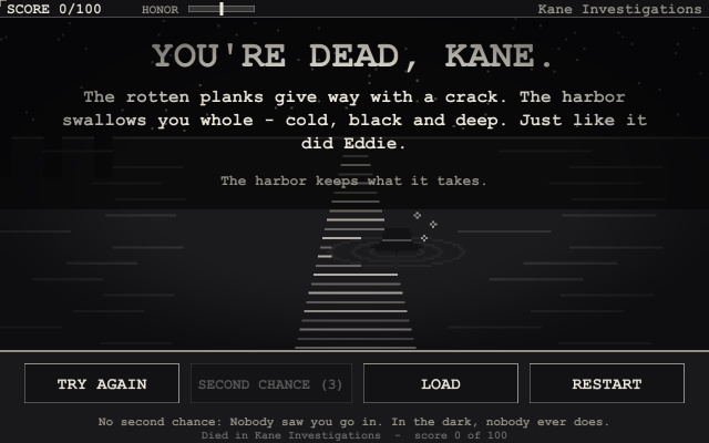 A death screen